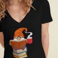 Reading Lover Book Graphic Gnome Women's Jersey Short Sleeve Deep V-Neck Tshirt Reading Lover Book Graphic Gnome Women's Jersey Short Sleeve Deep V-Neck Tshirt