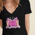 Reading Smut Is My Therapy Romance Book Reader Humor Women's Jersey Short Sleeve Deep V-Neck Tshirt