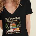 Reading That's What I Do I Read Books And I Know Things Women's Jersey Short Sleeve Deep V-Neck Tshirt Reading That's What I Do I Read Books And I Know Things Women's Jersey Short Sleeve Deep V-Neck Tshirt