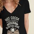 Reading All Winter Cozy Book Lover And Literary Escape Women's Jersey Short Sleeve Deep V-Neck Tshirt Reading All Winter Cozy Book Lover And Literary Escape Women's Jersey Short Sleeve Deep V-Neck Tshirt