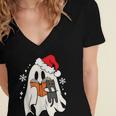 Retro Ghost Reading Book With Cat Bookish Club Christmas Men Women Kids Women's Jersey Short Sleeve Deep V-Neck Tshirt Retro Ghost Reading Book With Cat Bookish Club Christmas Men Women Kids Women's Jersey Short Sleeve Deep V-Neck Tshirt