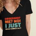 Retro Superheroes Art Graphic Novels Vintage Comic Books Women's Jersey Short Sleeve Deep V-Neck Tshirt