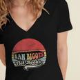 Retro Vintage Ban Bigots Not Books Shirt Free Banned Books Women's Jersey Short Sleeve Deep V-Neck Tshirt