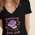 Romantasy Book Club Novel Reading Club Bibliophiles Fiction Women's Jersey Short Sleeve Deep V-Neck Tshirt Romantasy Book Club Novel Reading Club Bibliophiles Fiction Women's Jersey Short Sleeve Deep V-Neck Tshirt