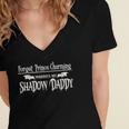 Romantasy Fantasy Romance Book Prince Charming Shadow Daddy Women's Jersey Short Sleeve Deep V-Neck Tshirt
