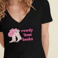 Rowdy 'Bout Books Cowboy Lovers Women's Jersey Short Sleeve Deep V-Neck Tshirt