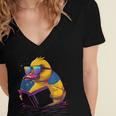 Rubber Duck Rubber Duckie Reading Book Rubber Duckling Women's Jersey Short Sleeve Deep V-Neck Tshirt