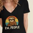 Sarcastic Sloth Introvert Anti Social Women's Jersey Short Sleeve Deep V-Neck Tshirt Sarcastic Sloth Introvert Anti Social Women's Jersey Short Sleeve Deep V-Neck Tshirt