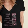 Saying Psychological Thriller Book Reader Lover Women's Jersey Short Sleeve Deep V-Neck Tshirt