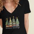 Seasons Readings All Booked For Christmas Book Reading Lover Women's Jersey Short Sleeve Deep V-Neck Tshirt Seasons Readings All Booked For Christmas Book Reading Lover Women's Jersey Short Sleeve Deep V-Neck Tshirt