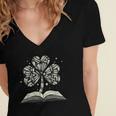 Shamrock Books St Patricks Day Bookworm Librarian Women's Jersey Short Sleeve Deep V-Neck Tshirt Shamrock Books St Patricks Day Bookworm Librarian Women's Jersey Short Sleeve Deep V-Neck Tshirt