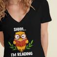 Shhh I'm Reading World Book Day Costume 2026 Kids Women's Jersey Short Sleeve Deep V-Neck Tshirt