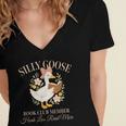 Silly Goose Book Club Member Reading Lover Women's Jersey Short Sleeve Deep V-Neck Tshirt Silly Goose Book Club Member Reading Lover Women's Jersey Short Sleeve Deep V-Neck Tshirt