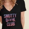 Smut Reader Book Lover Bookworms Women's Jersey Short Sleeve Deep V-Neck Tshirt