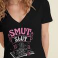 SMUT Slut Provocative Literature Book Club Book Reading Women's Jersey Short Sleeve Deep V-Neck Tshirt SMUT Slut Provocative Literature Book Club Book Reading Women's Jersey Short Sleeve Deep V-Neck Tshirt