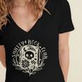 Smutty Book Club Smutty Book Lover Front And Back Spicy Book Women's Jersey Short Sleeve Deep V-Neck Tshirt