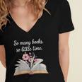 So Many Books Little Time Loves To Read Books Bookworm Women's Jersey Short Sleeve Deep V-Neck Tshirt So Many Books Little Time Loves To Read Books Bookworm Women's Jersey Short Sleeve Deep V-Neck Tshirt