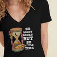 So Many Books But So Little Time Tee For Bookworms Readers Women's Jersey Short Sleeve Deep V-Neck Tshirt So Many Books But So Little Time Tee For Bookworms Readers Women's Jersey Short Sleeve Deep V-Neck Tshirt