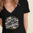 Sorry i Am Booked Reading Read Books Reader Nerd Women's Jersey Short Sleeve Deep V-Neck Tshirt Sorry i Am Booked Reading Read Books Reader Nerd Women's Jersey Short Sleeve Deep V-Neck Tshirt