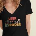 Spanish Reading Book Lover Teacher Maestra Leer Es Poder For Men Women Women's Jersey Short Sleeve Deep V-Neck Tshirt