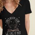 Spicy Book Club Dark Romance Lover Of Spicy Bookish Merch Women's Jersey Short Sleeve Deep V-Neck Tshirt Spicy Book Club Dark Romance Lover Of Spicy Bookish Merch Women's Jersey Short Sleeve Deep V-Neck Tshirt