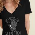 Spicy Book Club Women Dark Romance Lover Bookish Skeleton Women's Jersey Short Sleeve Deep V-Neck Tshirt Spicy Book Club Women Dark Romance Lover Bookish Skeleton Women's Jersey Short Sleeve Deep V-Neck Tshirt