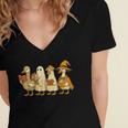 Spooky Halloween Book Lover Halloween Reading Goose Women's Jersey Short Sleeve Deep V-Neck Tshirt Spooky Halloween Book Lover Halloween Reading Goose Women's Jersey Short Sleeve Deep V-Neck Tshirt