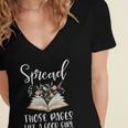 Spread Those Pages Like A Good Girl Bookworm Book Lover Women's Jersey Short Sleeve Deep V-Neck Tshirt Spread Those Pages Like A Good Girl Bookworm Book Lover Women's Jersey Short Sleeve Deep V-Neck Tshirt