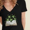 St Patricks Day Book Lover Librarian Reading Saint Pattys Women's Jersey Short Sleeve Deep V-Neck Tshirt St Patricks Day Book Lover Librarian Reading Saint Pattys Women's Jersey Short Sleeve Deep V-Neck Tshirt