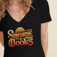 Sunshine & Books For Bookworm Summer Reading Women's Jersey Short Sleeve Deep V-Neck Tshirt Sunshine & Books For Bookworm Summer Reading Women's Jersey Short Sleeve Deep V-Neck Tshirt