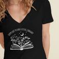 Support Your Local Library Book Reading Books Women's Jersey Short Sleeve Deep V-Neck Tshirt Support Your Local Library Book Reading Books Women's Jersey Short Sleeve Deep V-Neck Tshirt