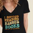 I Survived Reading Banned Books Read Librarian Men Women Women's Jersey Short Sleeve Deep V-Neck Tshirt I Survived Reading Banned Books Read Librarian Men Women Women's Jersey Short Sleeve Deep V-Neck Tshirt