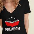 I Survived Reading Banned Books And All I Got Was Smarter Women's Jersey Short Sleeve Deep V-Neck Tshirt