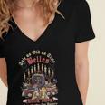 Tale As Old As Time Belles Book Shop Book Candles Tea Flower Women's Jersey Short Sleeve Deep V-Neck Tshirt
