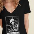 Tarot Card Shirt The Reader Tarot Skeleton Reading Book Women's Jersey Short Sleeve Deep V-Neck Tshirt Tarot Card Shirt The Reader Tarot Skeleton Reading Book Women's Jersey Short Sleeve Deep V-Neck Tshirt