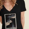 Tarot Cards Guide Book Esoteric Mysticism Clothing The Fool Tarot Card -Adults & Kids Small Short Sleeve Crew Neck Classic Fit Women's Jersey Short Sleeve Deep V-Neck Tshirt