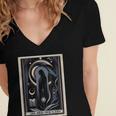 Tarot Cards Guide Book Esoteric Mysticism Clothing The High Priestess -Adults Small Classic Fit Short Sleeve Women's Jersey Short Sleeve Deep V-Neck Tshirt