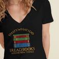 Thats What I Do Read Reading Book Librarian Across America Women's Jersey Short Sleeve Deep V-Neck Tshirt