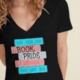 Threadless Grey Sky Chai Trans Book Pride Graphic Women's Jersey Short Sleeve Deep V-Neck Tshirt