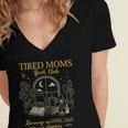Tired Moms Book Club Coffee Chaos Chapters Women's Jersey Short Sleeve Deep V-Neck Tshirt Tired Moms Book Club Coffee Chaos Chapters Women's Jersey Short Sleeve Deep V-Neck Tshirt