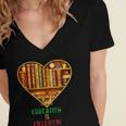 History Education Is Freedom Books Black History Heart Women's Jersey Short Sleeve Deep V-Neck Tshirt History Education Is Freedom Books Black History Heart Women's Jersey Short Sleeve Deep V-Neck Tshirt
