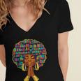 History Month Afro Women Book Lover Librarian Teacher Women's Jersey Short Sleeve Deep V-Neck Tshirt History Month Afro Women Book Lover Librarian Teacher Women's Jersey Short Sleeve Deep V-Neck Tshirt