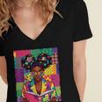 History Month Educated Black Women Girls Reading Book Women's Jersey Short Sleeve Deep V-Neck Tshirt History Month Educated Black Women Girls Reading Book Women's Jersey Short Sleeve Deep V-Neck Tshirt