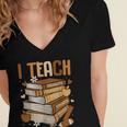 History Month I Teach Melanin Book Black Teacher Women's Jersey Short Sleeve Deep V-Neck Tshirt History Month I Teach Melanin Book Black Teacher Women's Jersey Short Sleeve Deep V-Neck Tshirt