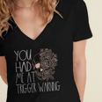 Trigger Warning Dark Romance Reader Smut Spicy Book Merch Women's Jersey Short Sleeve Deep V-Neck Tshirt Trigger Warning Dark Romance Reader Smut Spicy Book Merch Women's Jersey Short Sleeve Deep V-Neck Tshirt