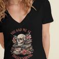 You Had Me At Trigger Warning Dark Romance Smutt Book Reader Women's Jersey Short Sleeve Deep V-Neck Tshirt You Had Me At Trigger Warning Dark Romance Smutt Book Reader Women's Jersey Short Sleeve Deep V-Neck Tshirt