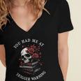 You Had Me At Trigger Warning Smutt Books Smutty Book Lover Women's Jersey Short Sleeve Deep V-Neck Tshirt