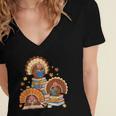 Turkey Read Books Reading Fall Thanksgiving Teacher Women's Jersey Short Sleeve Deep V-Neck Tshirt Turkey Read Books Reading Fall Thanksgiving Teacher Women's Jersey Short Sleeve Deep V-Neck Tshirt