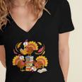 Turkey Reading Books Fall Thanksgiving Teacher Librarian Women's Jersey Short Sleeve Deep V-Neck Tshirt Turkey Reading Books Fall Thanksgiving Teacher Librarian Women's Jersey Short Sleeve Deep V-Neck Tshirt