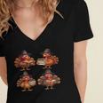 Turkey Reading Books Shirt Thanksgiving Turkey Bookworm Women's Jersey Short Sleeve Deep V-Neck Tshirt Turkey Reading Books Shirt Thanksgiving Turkey Bookworm Women's Jersey Short Sleeve Deep V-Neck Tshirt